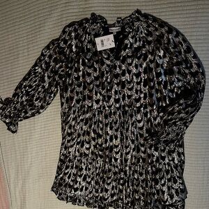 Gibson Latimer Black and Gold Dress